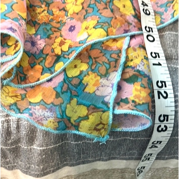 Urban Outfitters UO Shreen Asymmetrical Floral Midi Dress, Flattering, EUC, L - Picture 8 of 11